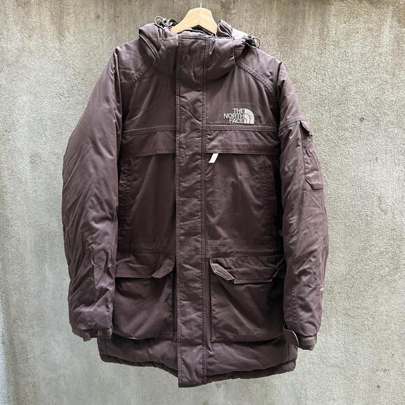 The North Face Jacket Goose Down Waterproof Nylon Puffer Brown Size M - Picture 1 of 8